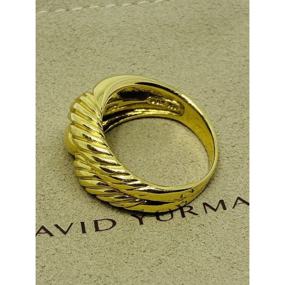 Rare David Yurman Labyrinth Solid 18K Yellow Gold Ring Size 8.75 SOLID 18k 750 - Picture 7 of 9